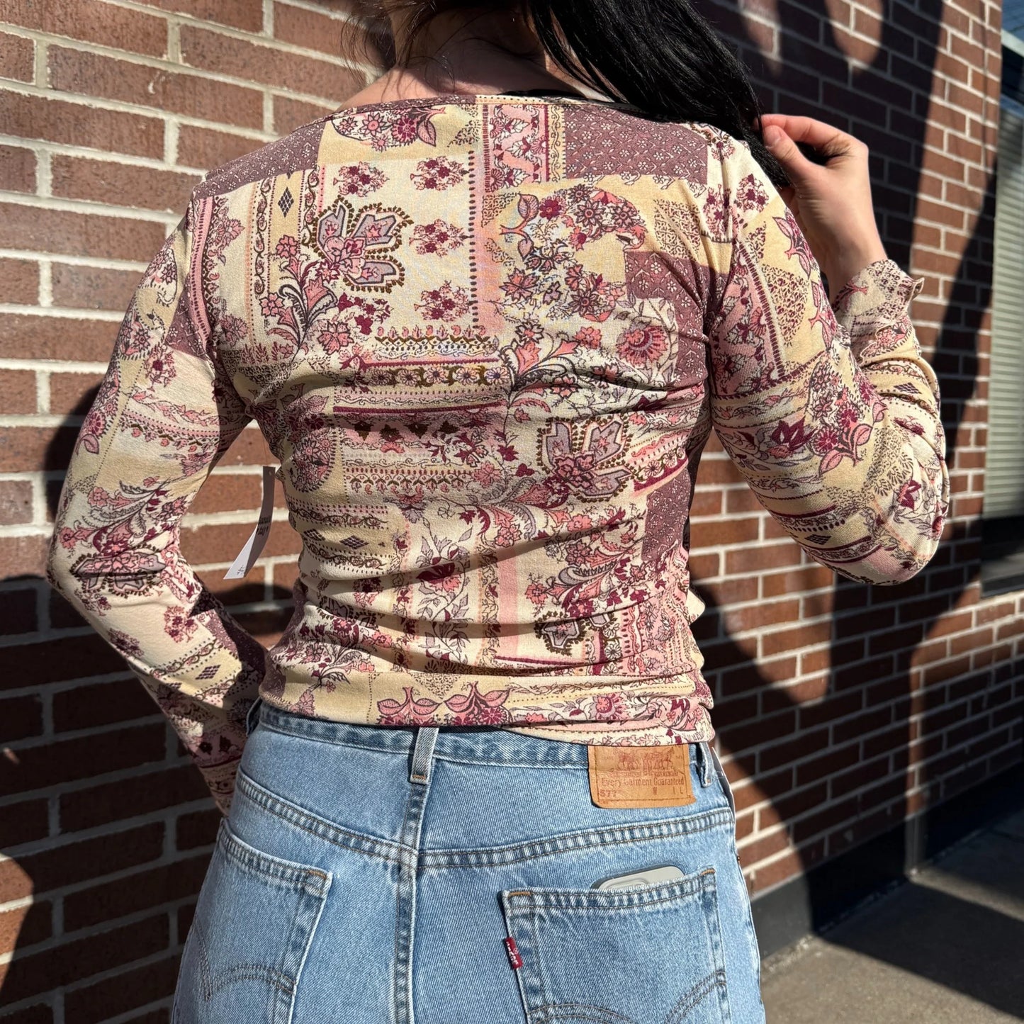 Paisley Bell Sleeve Top