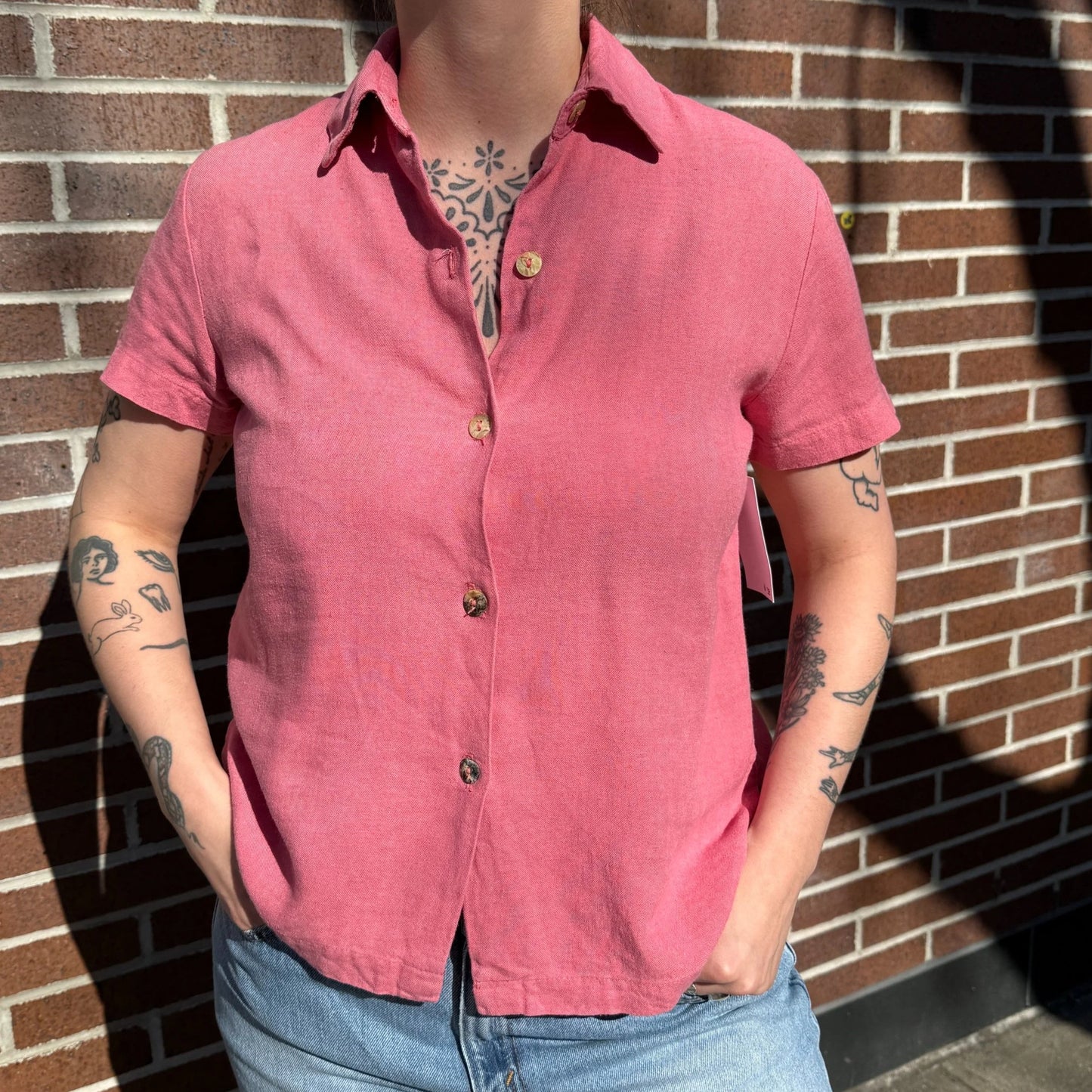 Spring Linen Blend Blouse