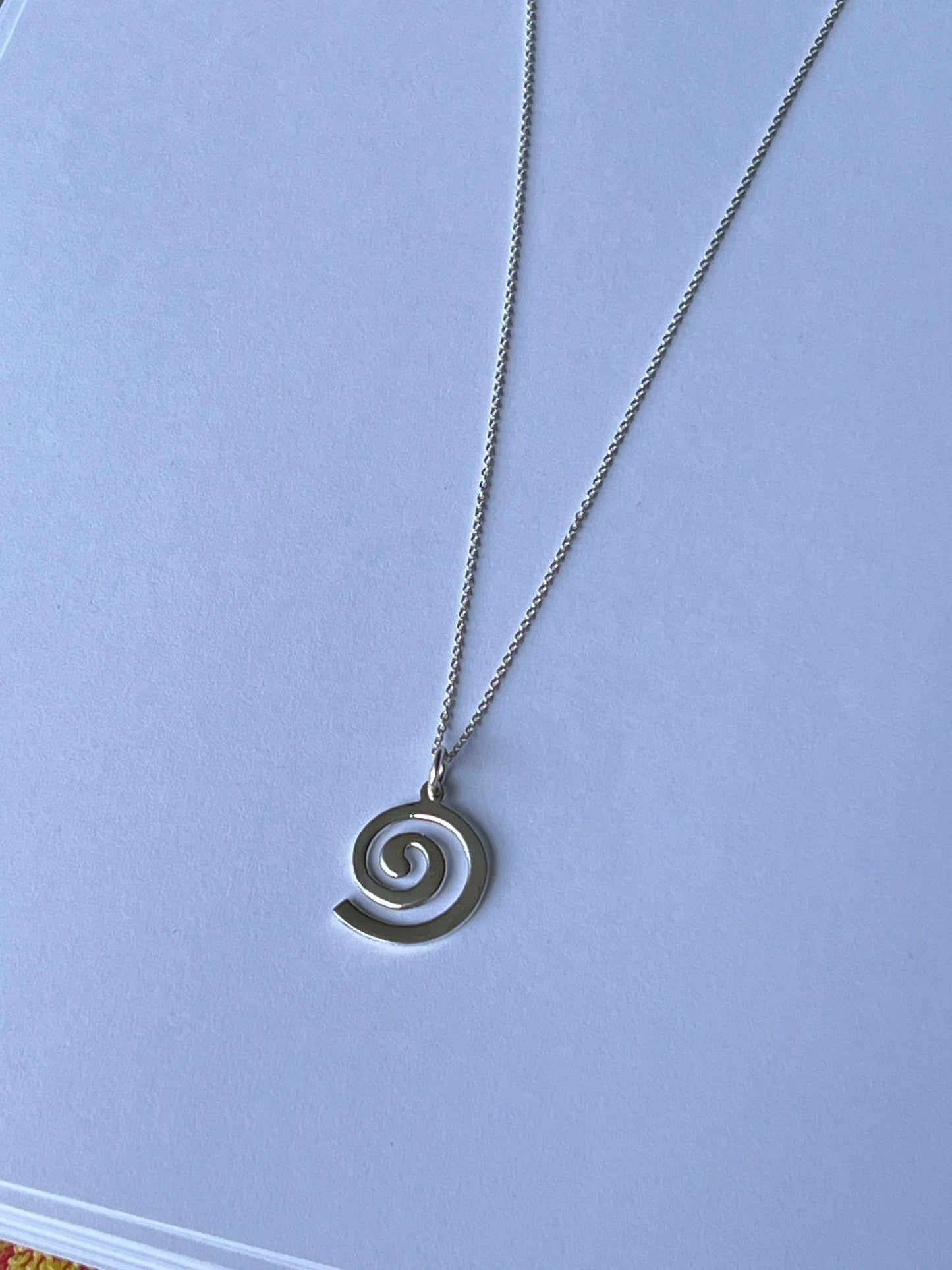 925 Sterling Silver Spiral Necklace