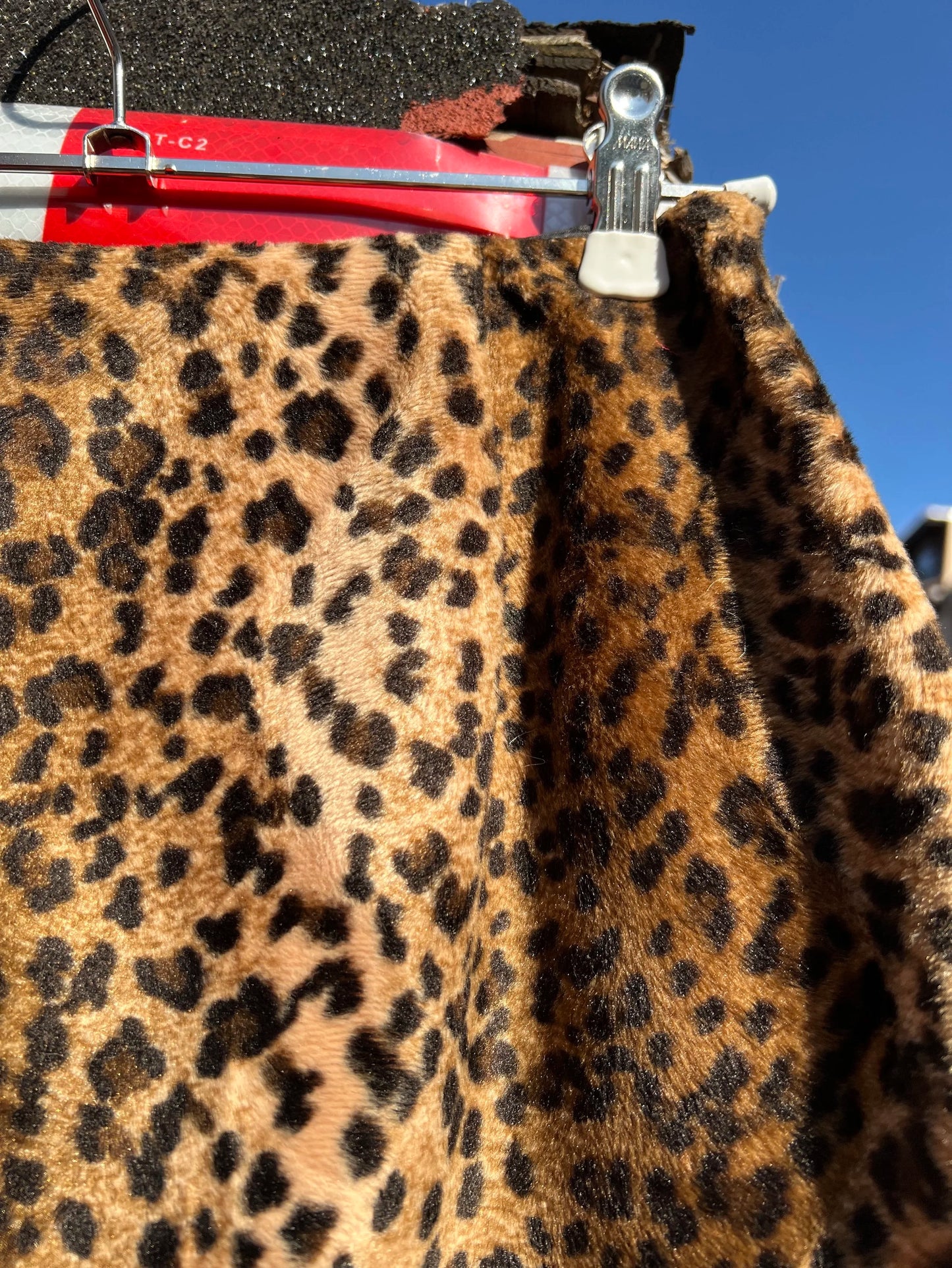Faux Fur Cheetah Print Skirt
