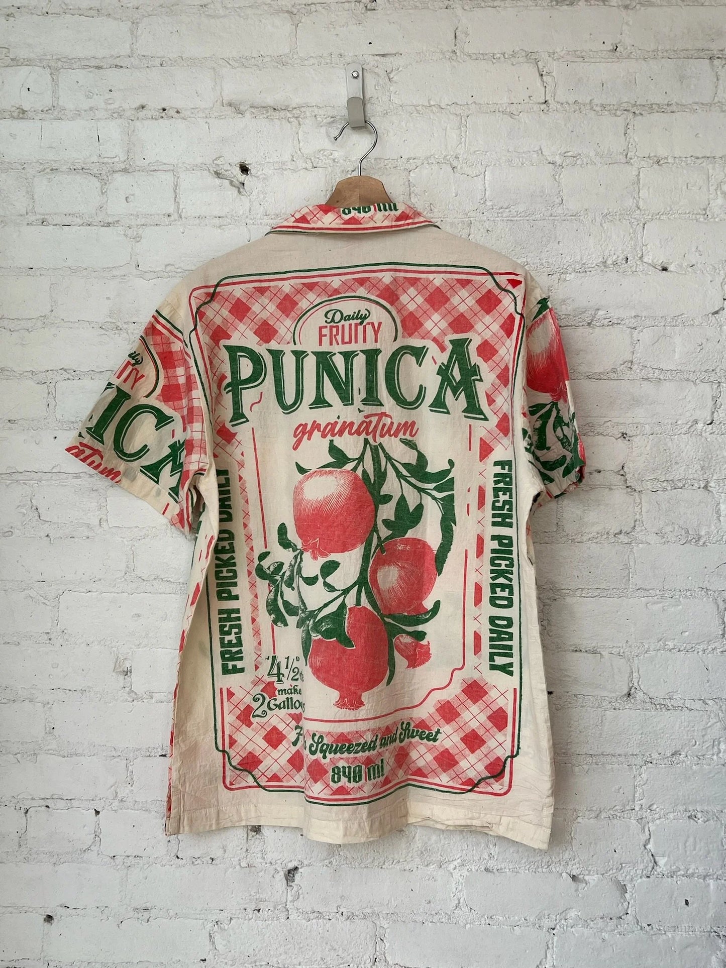 Pomegranate Button Down Unisex Shirt - Size L