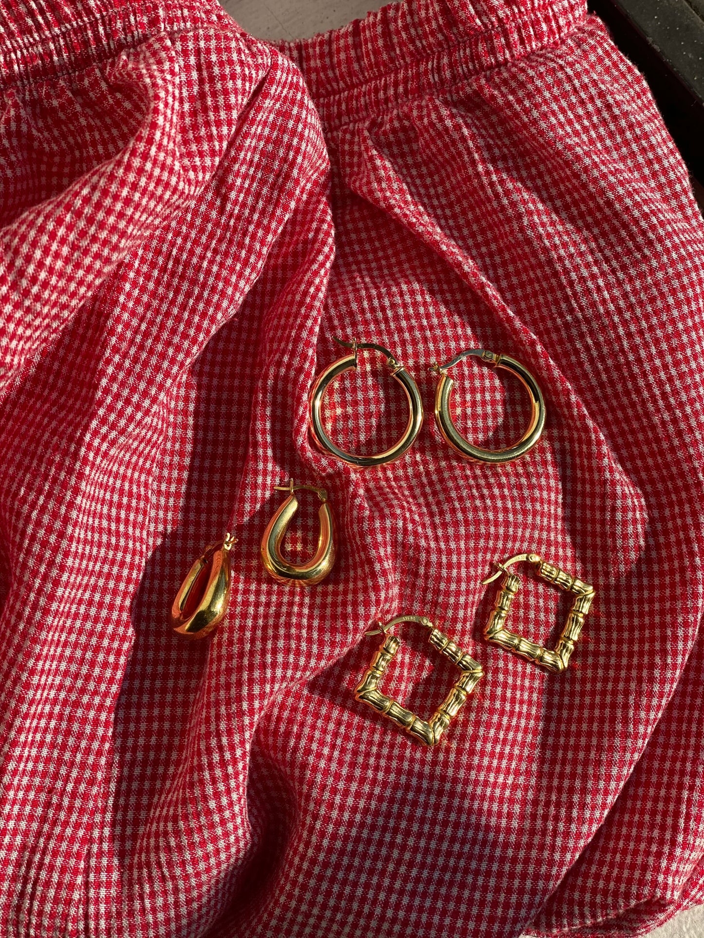 Gold Plated Circle hoops