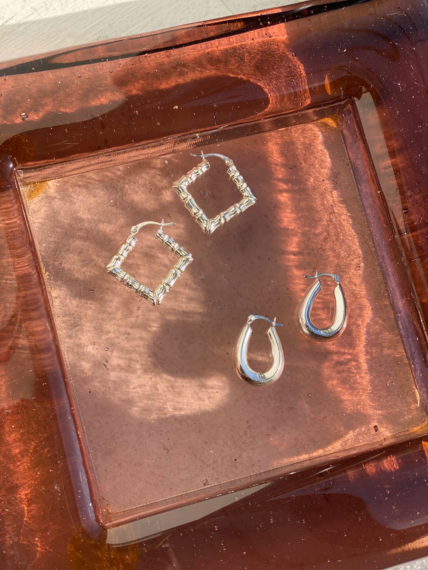 Sterling Silver Square Earrings