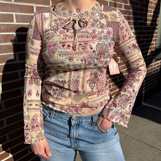 Paisley Bell Sleeve Top