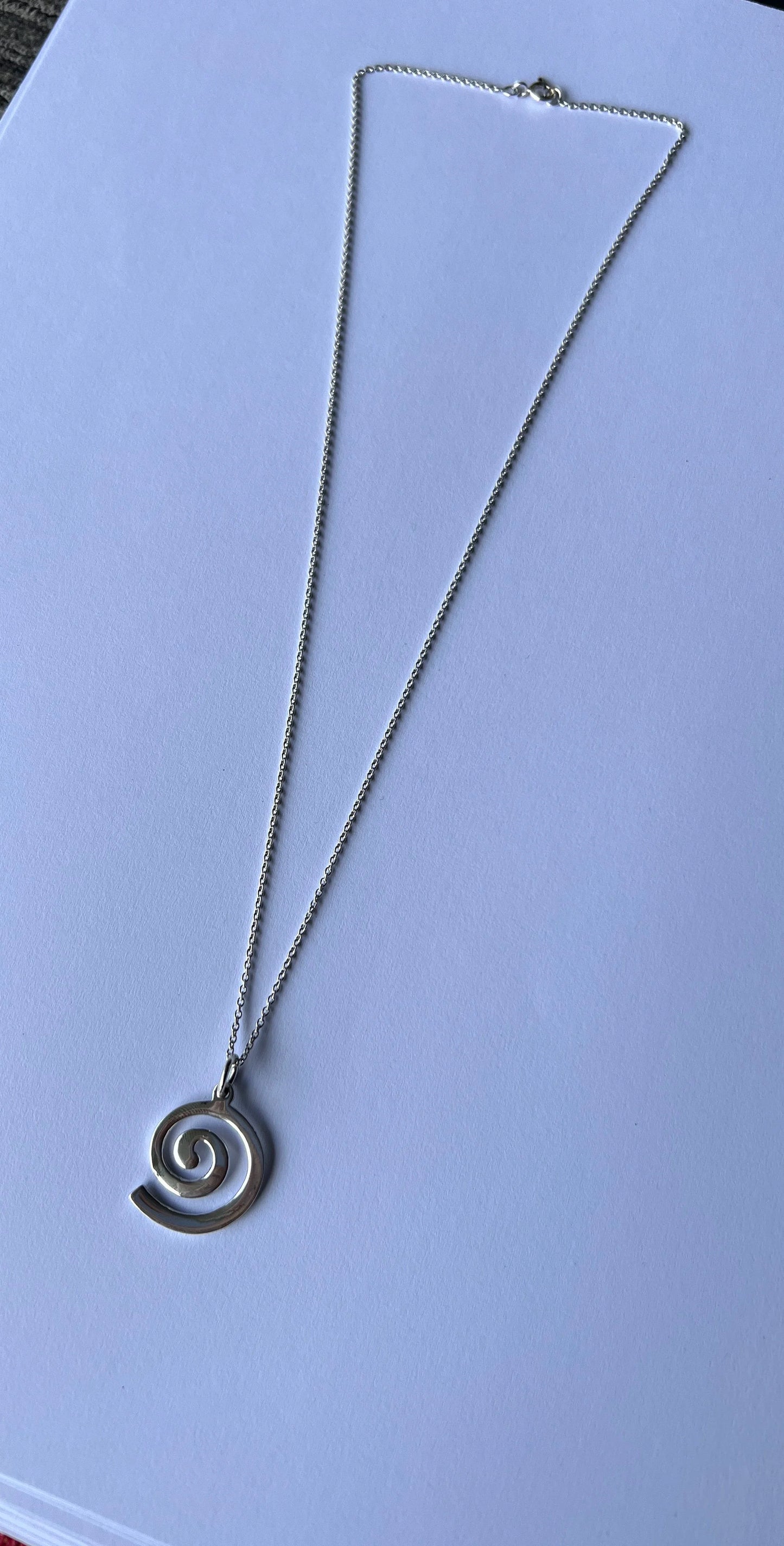 925 Sterling Silver Spiral Necklace