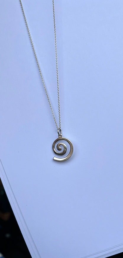 925 Sterling Silver Spiral Necklace