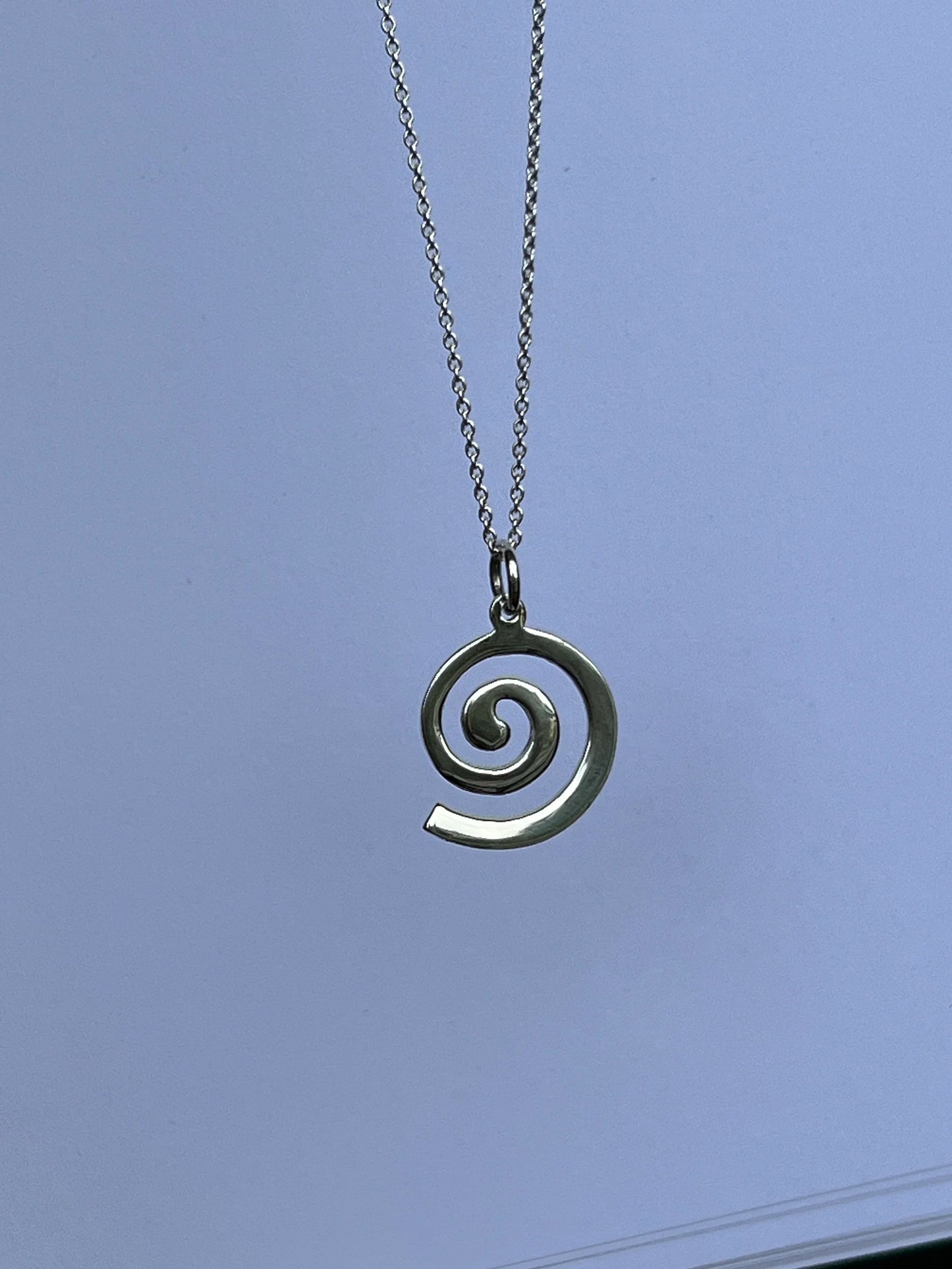 925 Sterling Silver Spiral Necklace