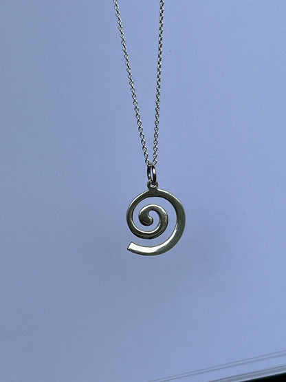 925 Sterling Silver Spiral Necklace