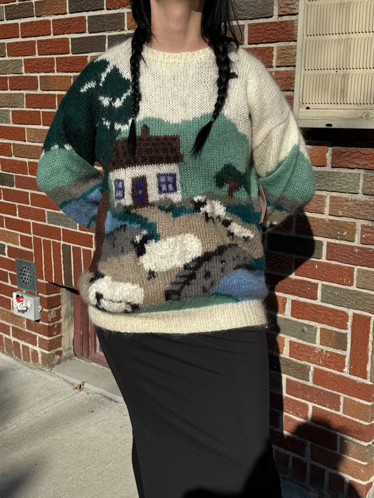 Sheep Landscape Sweater