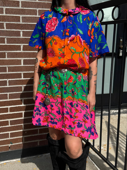 1970s Floral Tent Dress
