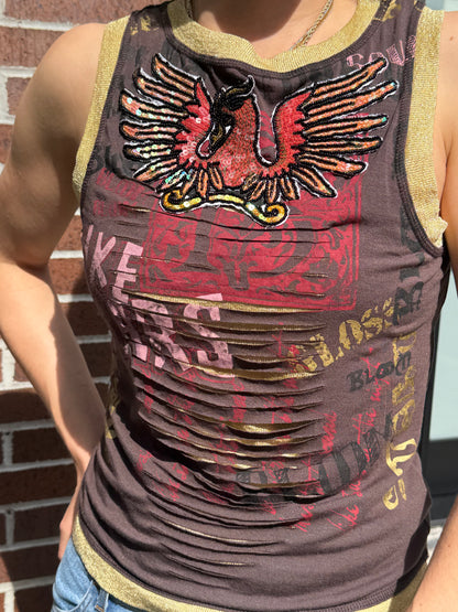 Y2k Sequin Layer Top