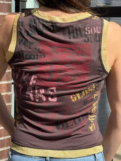 Y2k Sequin Layer Top