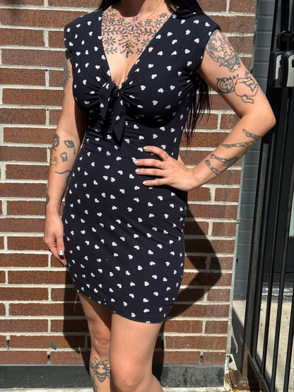Heart Print Bodycon Dress