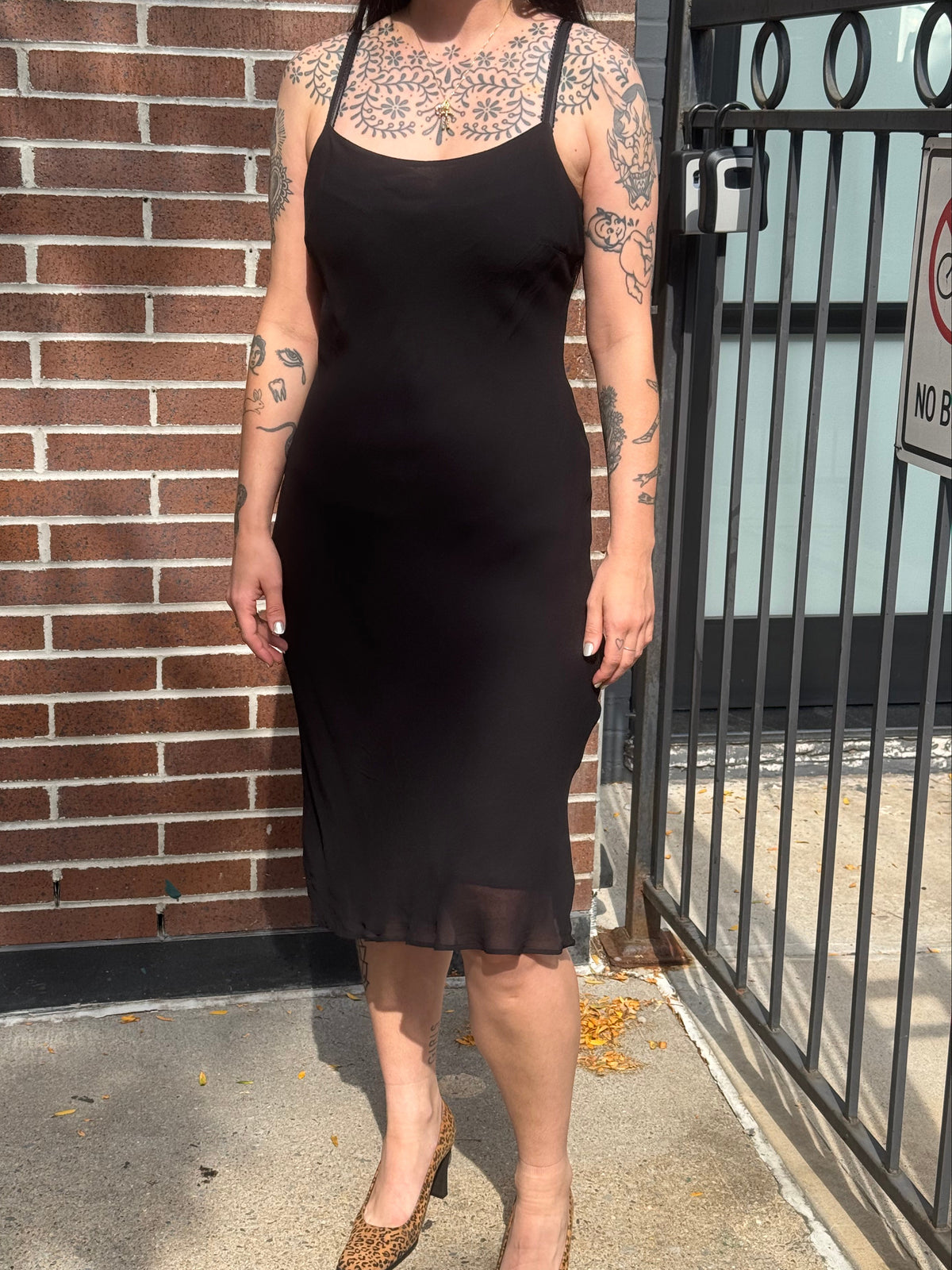 Slinky Black Italian Dress