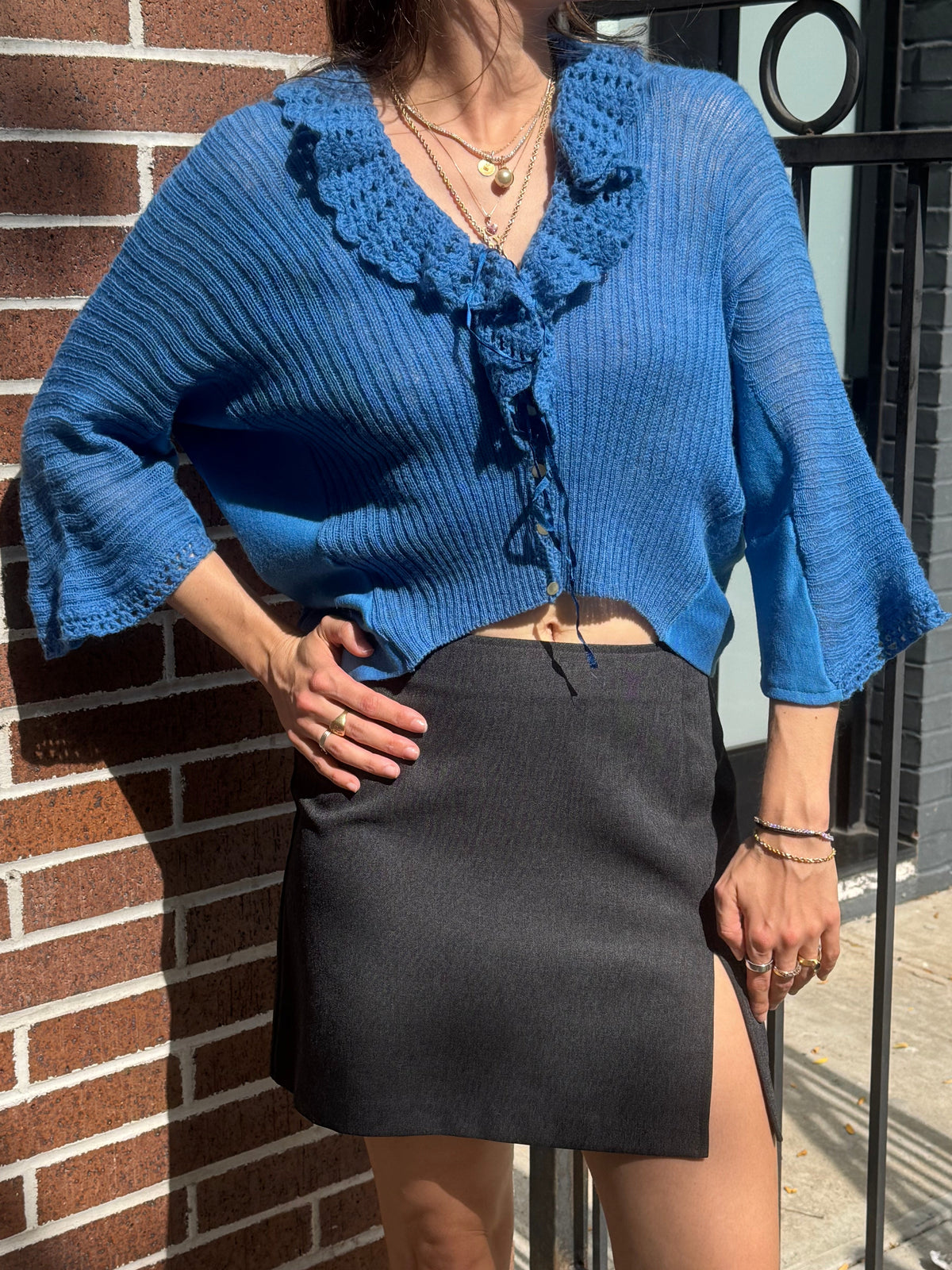 Ruffled Wool Sweater