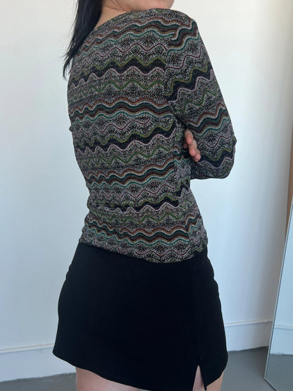 Vintage Sparkle Patterned Top