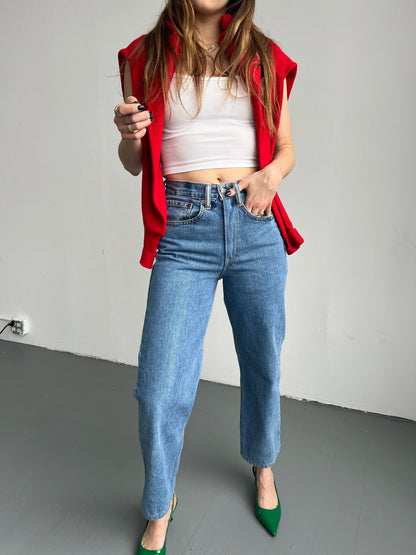Reworked Wide Leg Levis Jeans - W: 25”