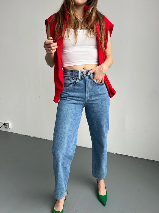 Reworked Wide Leg Levis Jeans - W: 25”