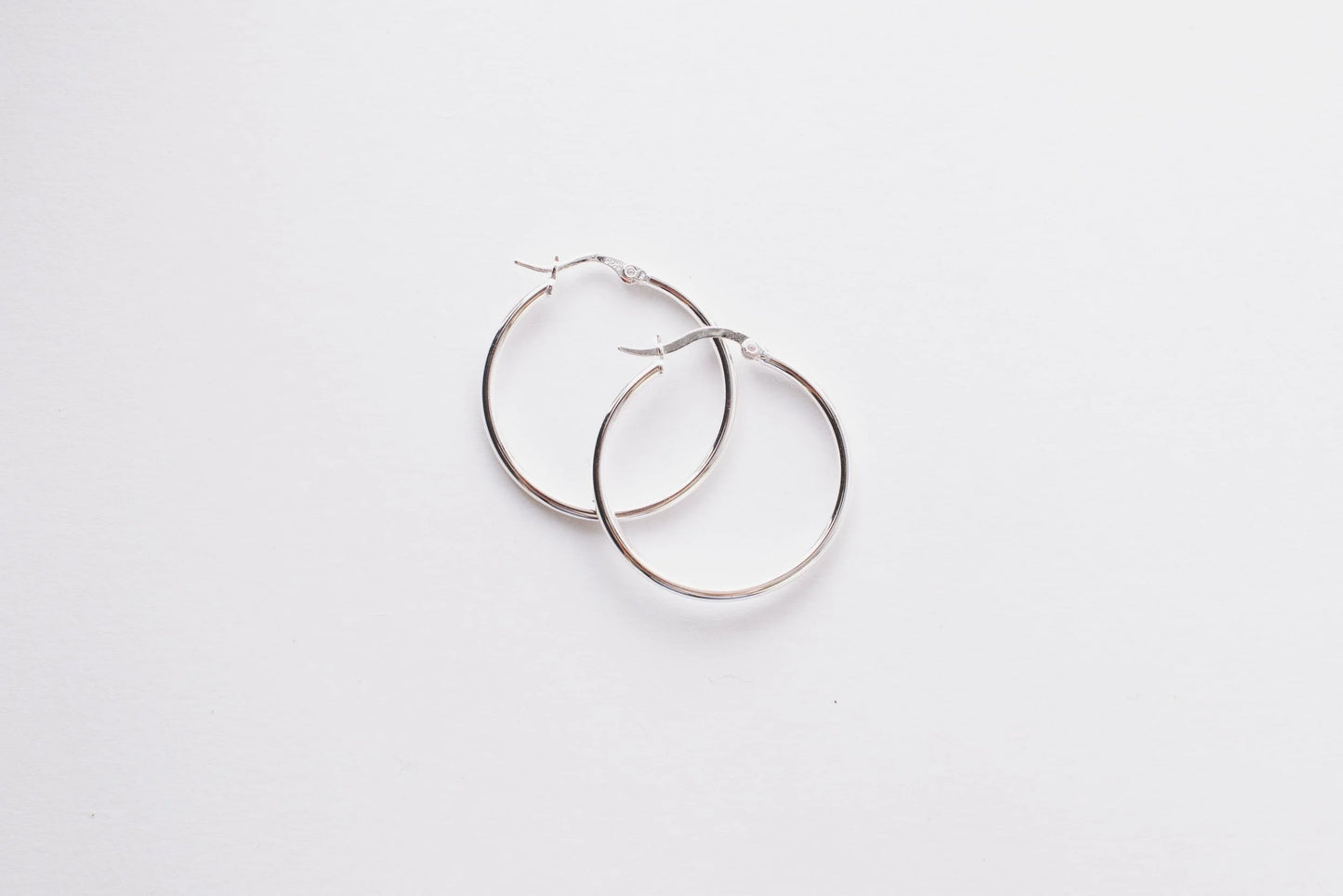 Sterling Silver Hoops – Silver