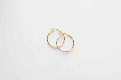 Sterling Silver Hoops – Gold Plated