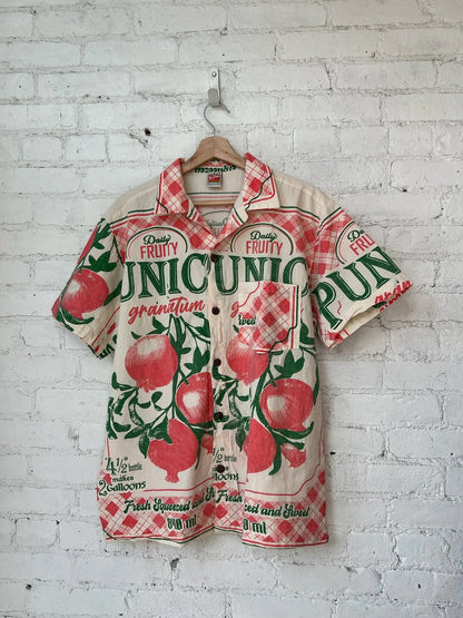 Pomegranate Button Down Unisex Shirt - Size L