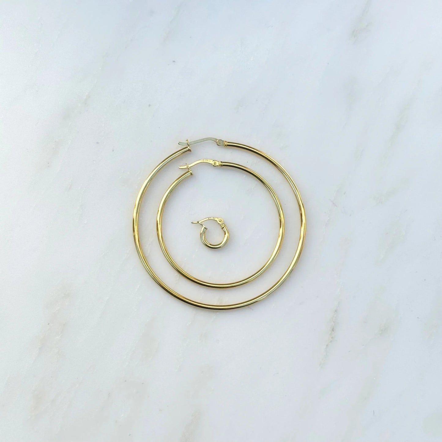 Sterling Silver Hoops – Gold Plated