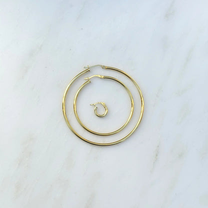 Sterling Silver Hoops – Gold Plated