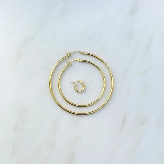 Sterling Silver Hoops – Gold Plated