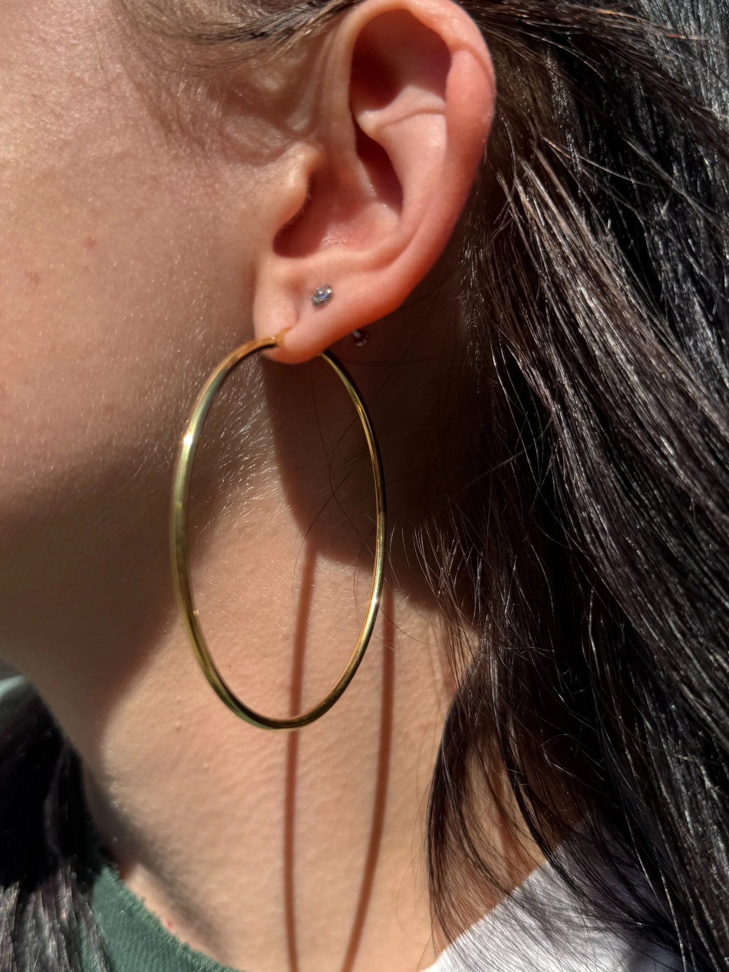 Sterling Silver Hoops – Gold Plated