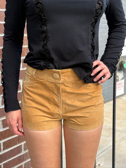 Italian Suede Micro Shorts