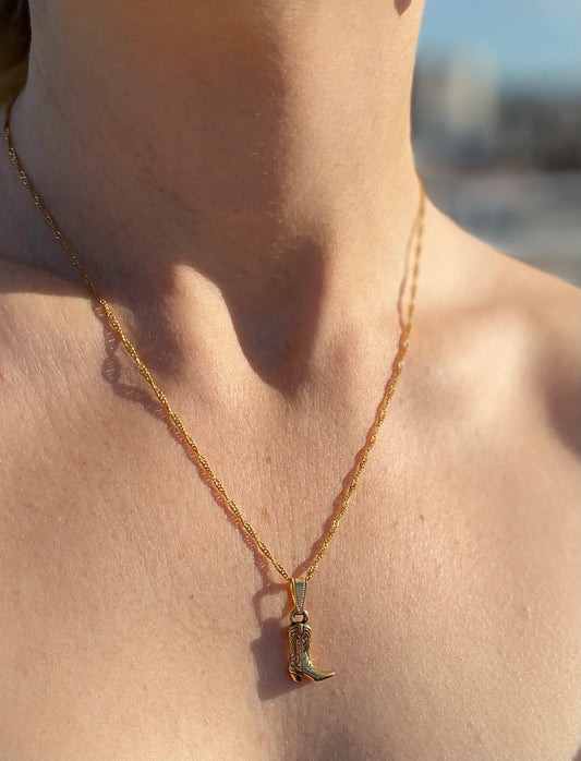 Cowboy Boot Necklace