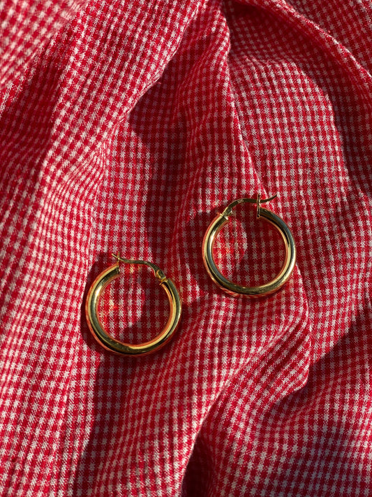 Gold Plated Circle hoops
