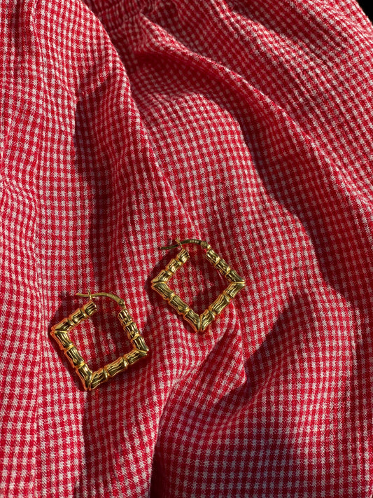Square Gold Plated Hoops