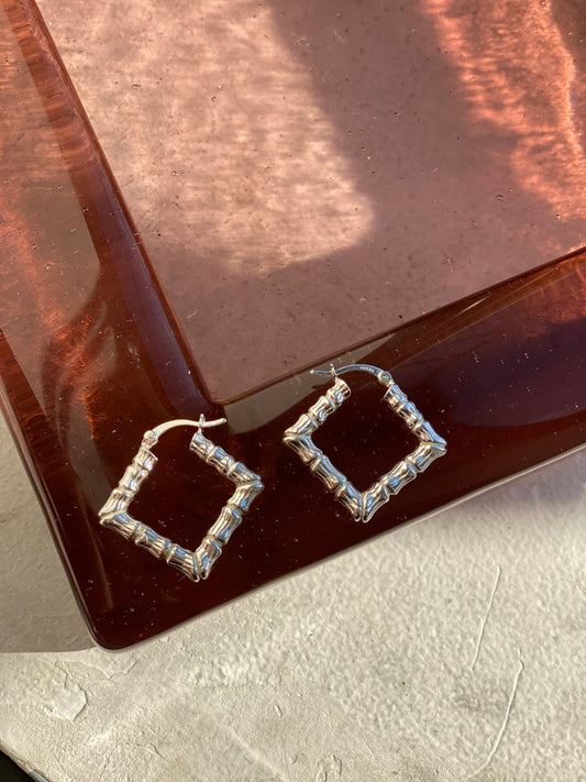 Sterling Silver Square Earrings